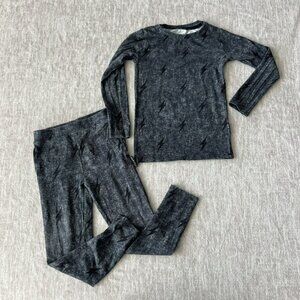 5-6y Little Bipsy X Baby Breez Lightning Bolt Bamboo Pajamas